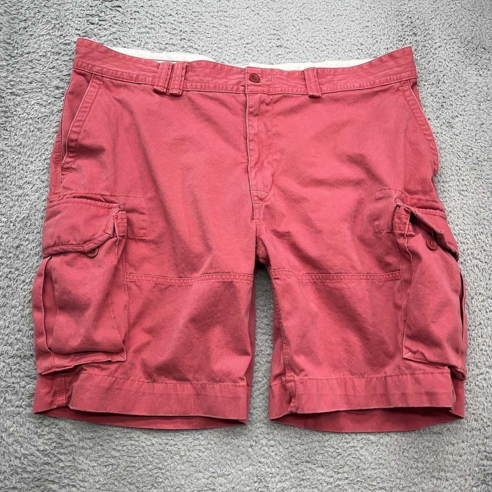 Polo Ralph Lauren Cargo Shorts Mens 44B Vtg 90s Classic Chino Mauve Red Preppy